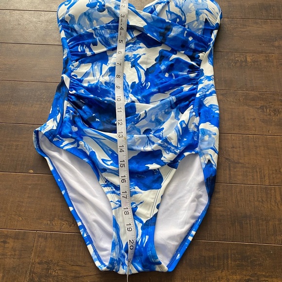 Calvin Klein blue and white one piece bathing suit - Picture 11 of 13